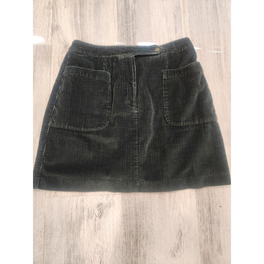 Liz Claiborne Liz Sports Corduroy Forest Dark Green Skirt Women's 12‎ Runs Small